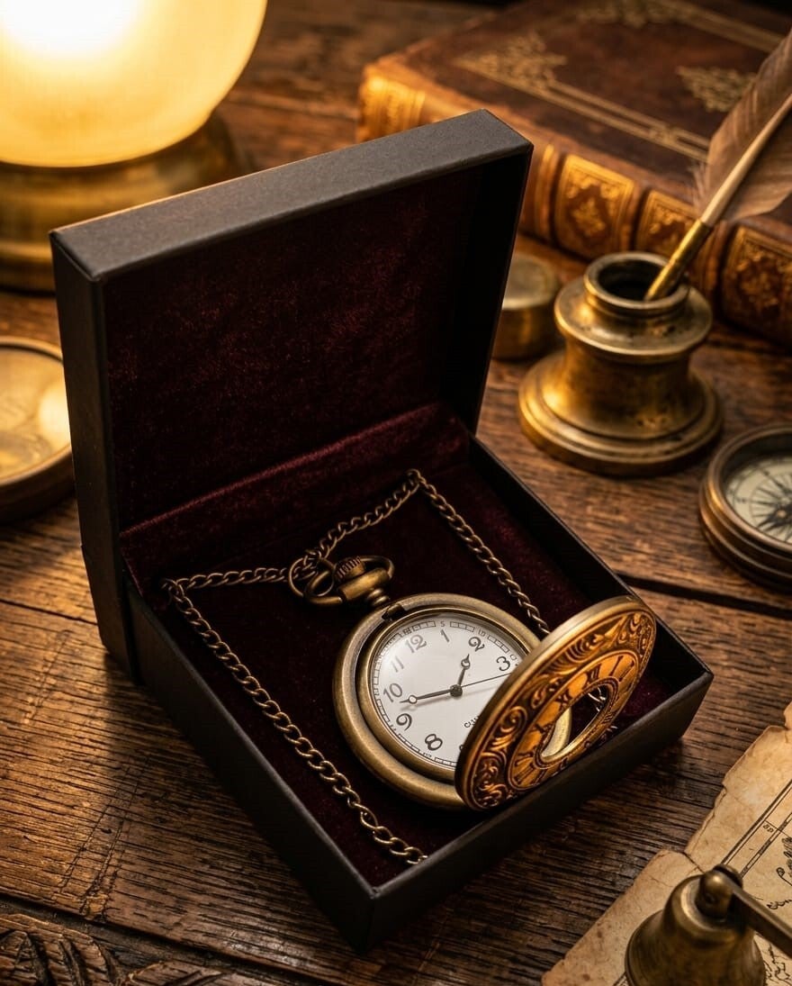 Reloj de cadena o bolsillo (Unisex) Vintage en bronce