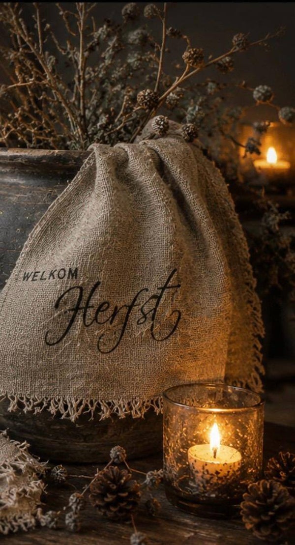 Shabby doek Welkom Herfst