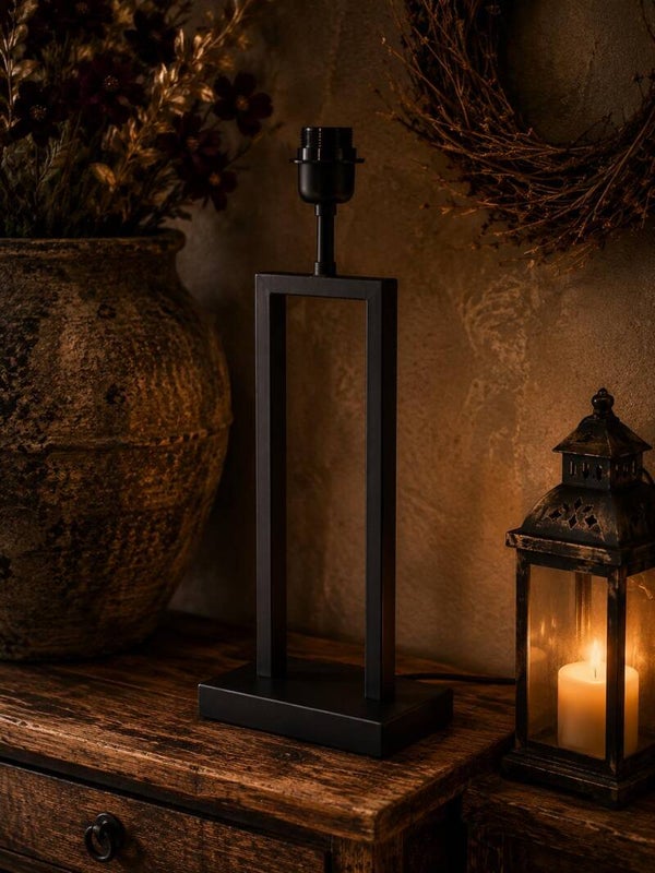 Light & Living Lampvoet Shiva Zwart - E27 - 41 cm hoog