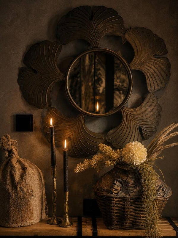 PTMD Famme Antieke Spiegel - 70 x 3 x 70 cm  Goud