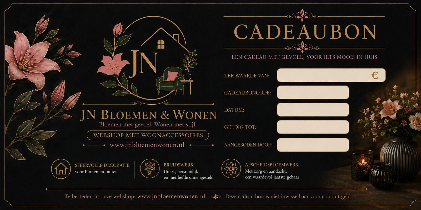 cadeaubon 20 euro feestelijk ingepakt