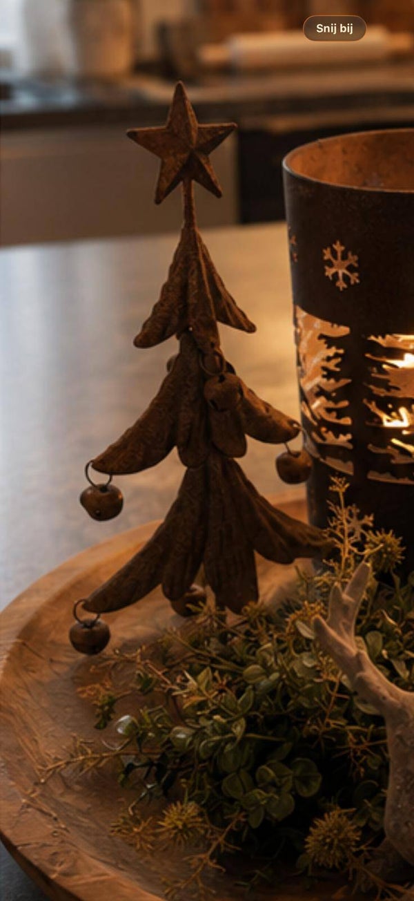 Kerstboom met Belletjes op Voet || 32 cm