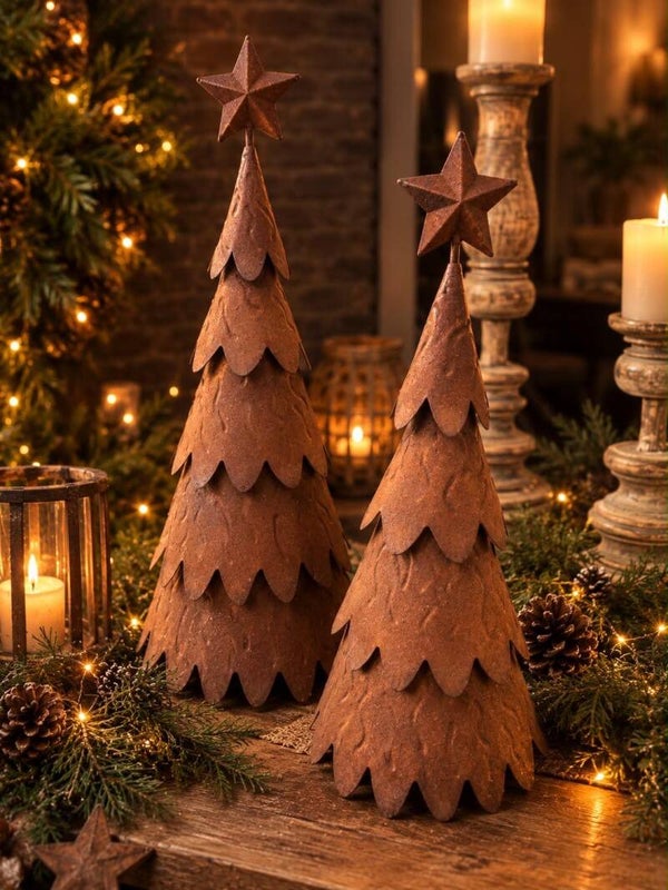 Metalen Nobilis Kerstboom – 2 maten   (L– H44 x Ø19 cm)