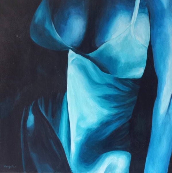 Vrouw in nachtkleding 60 x 60 x 2 cm