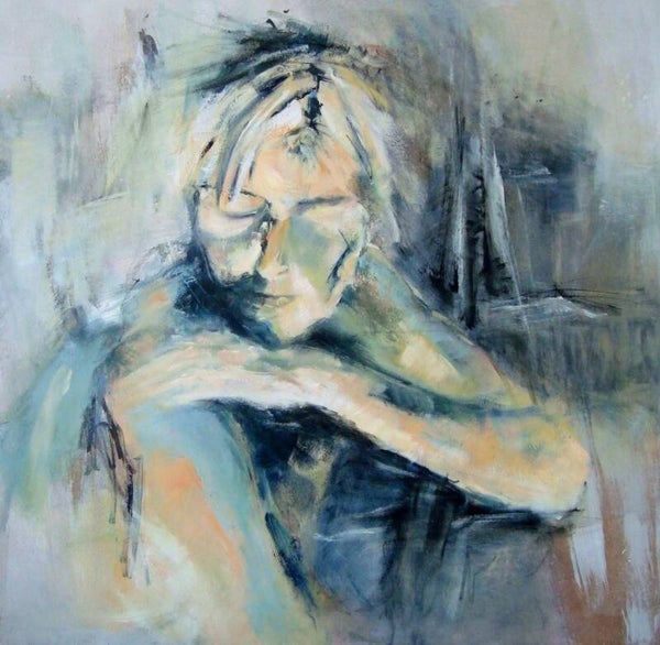 Modern portret natuurlijk 70 x 70 x 1 cm