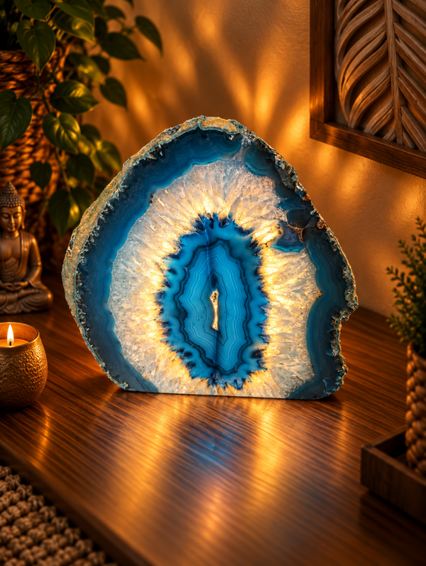 Bougeoirs en Agate naturelle