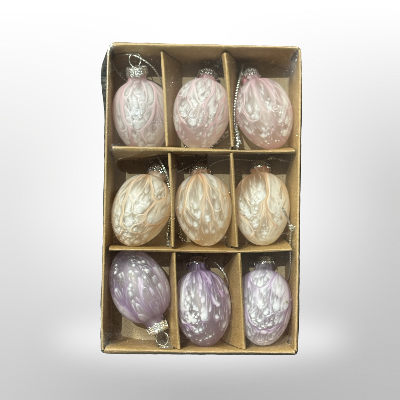 9 pak glazen paas eieren