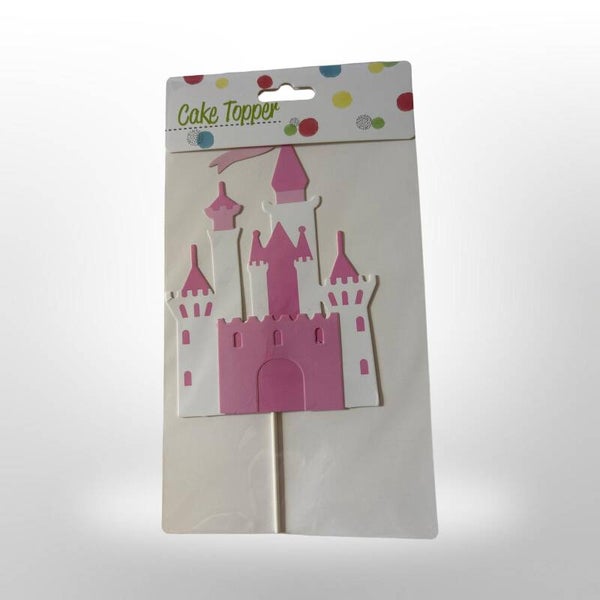 cake topper roze kasteel