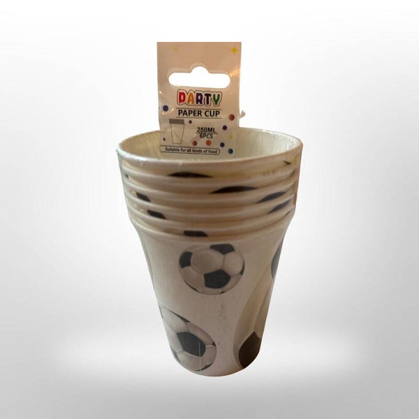 papieren bekers voetbal