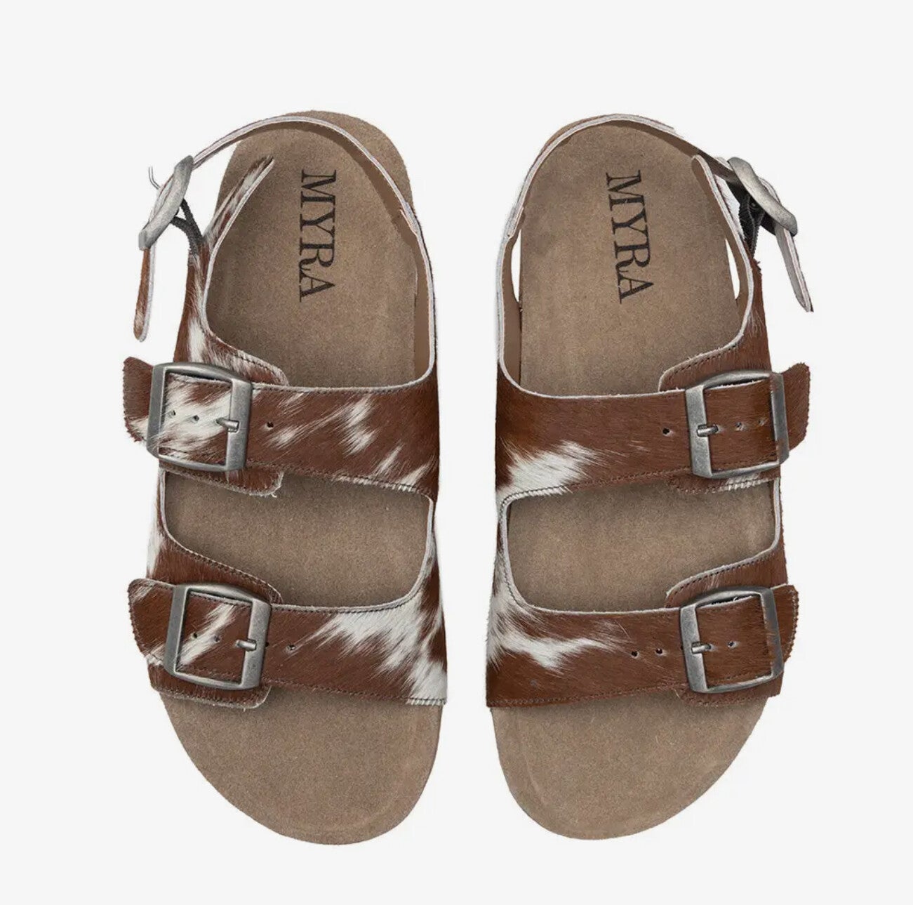 Sandali in pelle Mountain Path il marrone pelle chiara con pelo