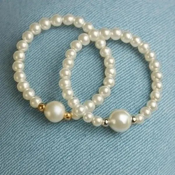 Witte parel armbandje