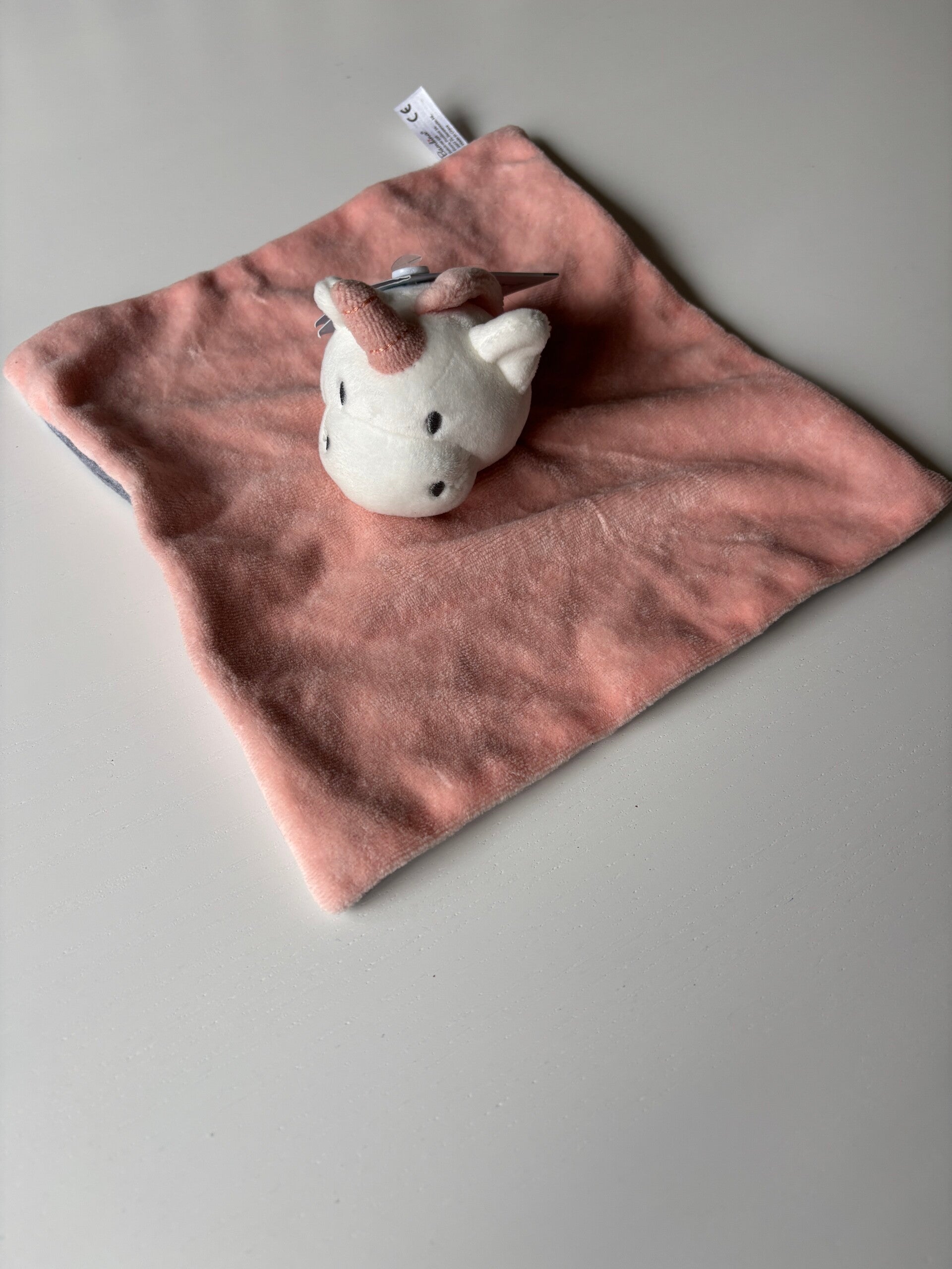 Roze unicorn knuffeldoekje