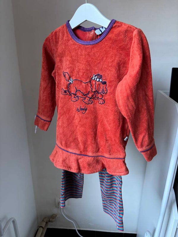 Tweedelige roestkleurige winterpyjama