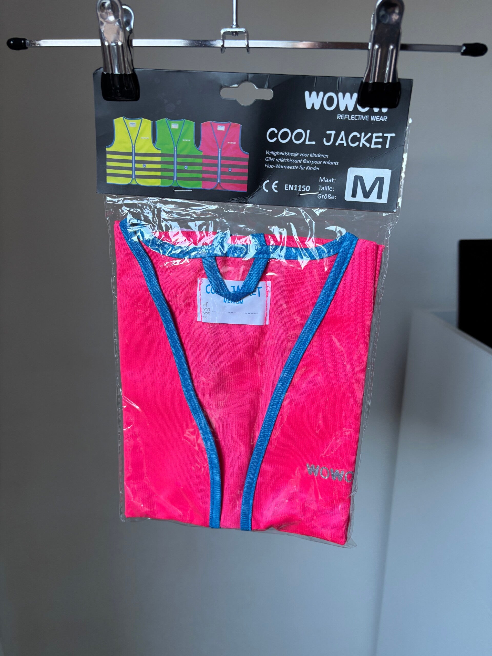 Roze fluovest met rits