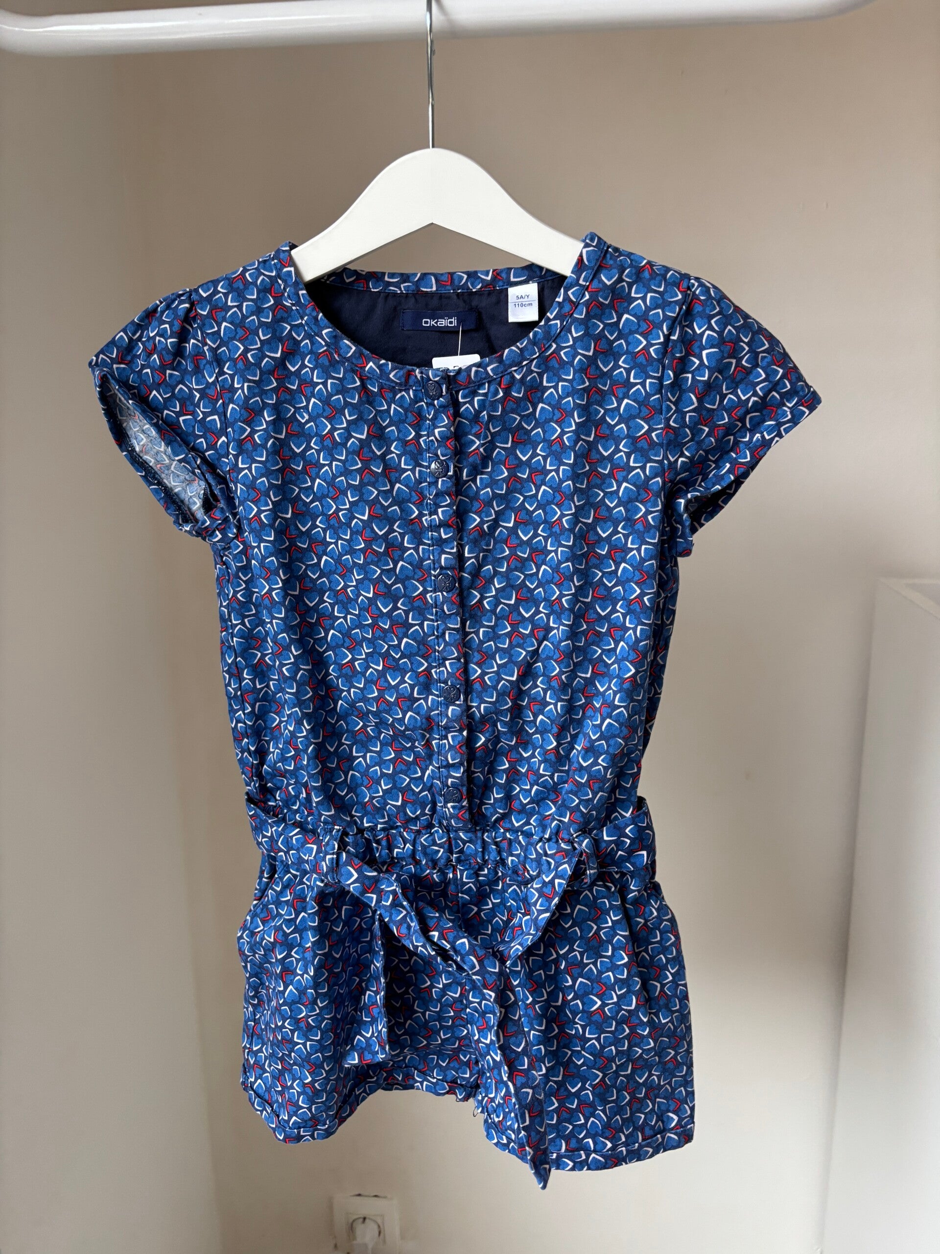 Blauwe playsuit