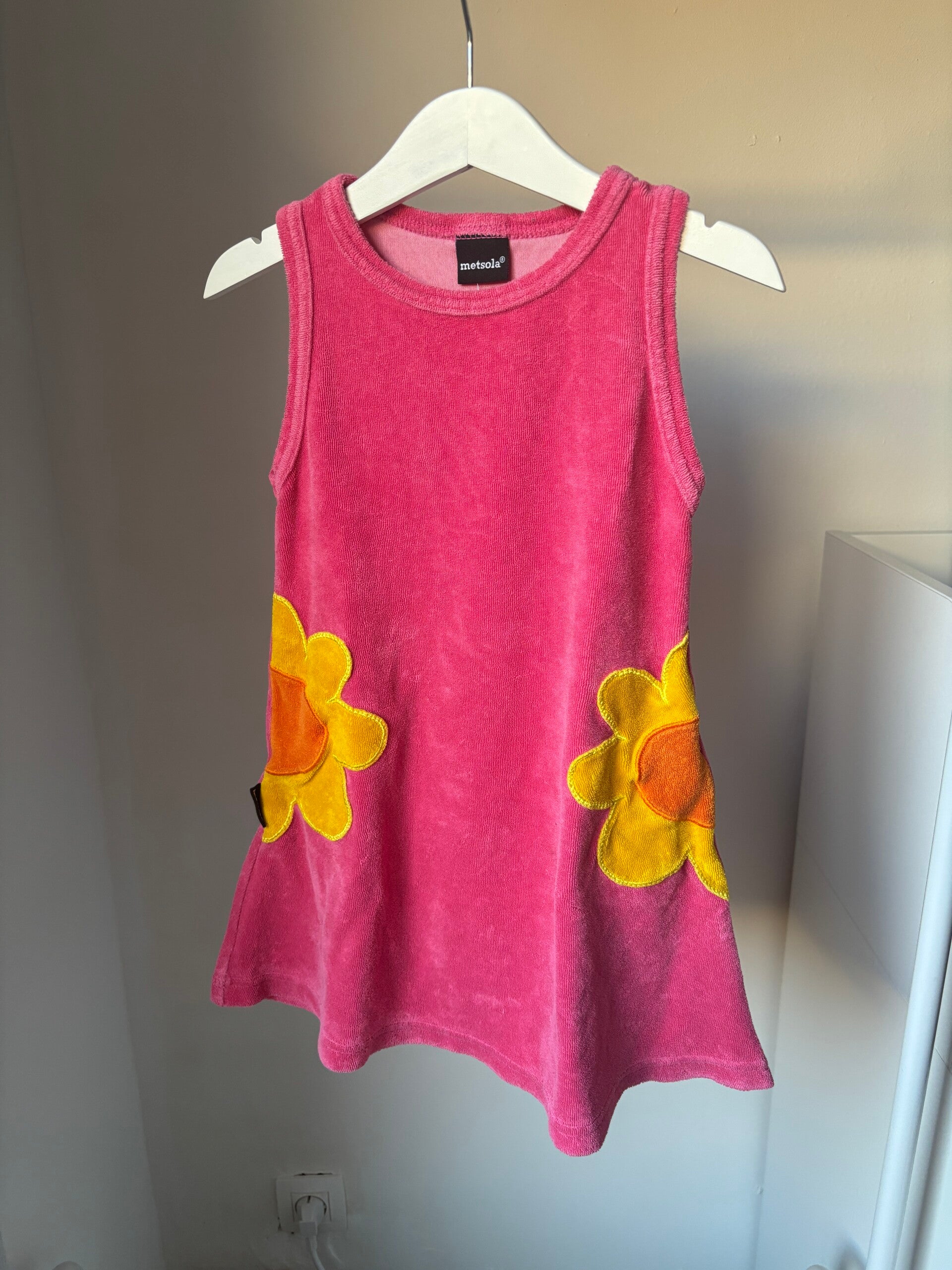 Roze jurkje in badstof