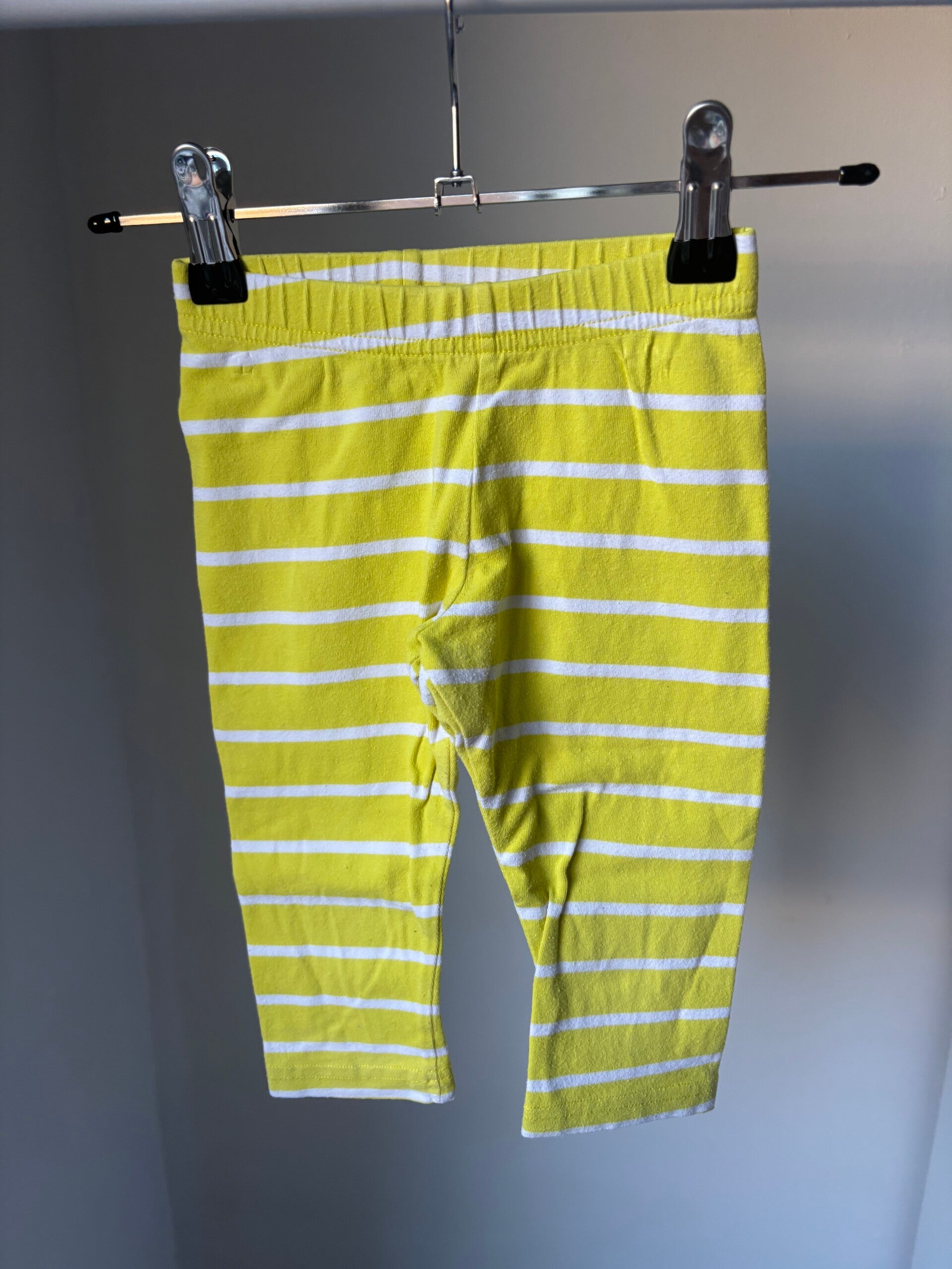 Geel/wit gestreepte legging