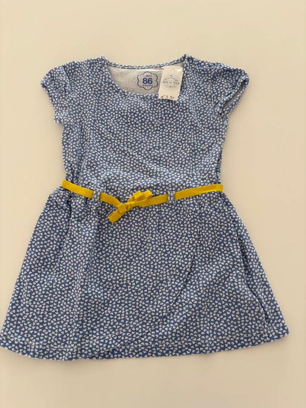 Lichtblauw jurkje met hartjes | jbc | 86