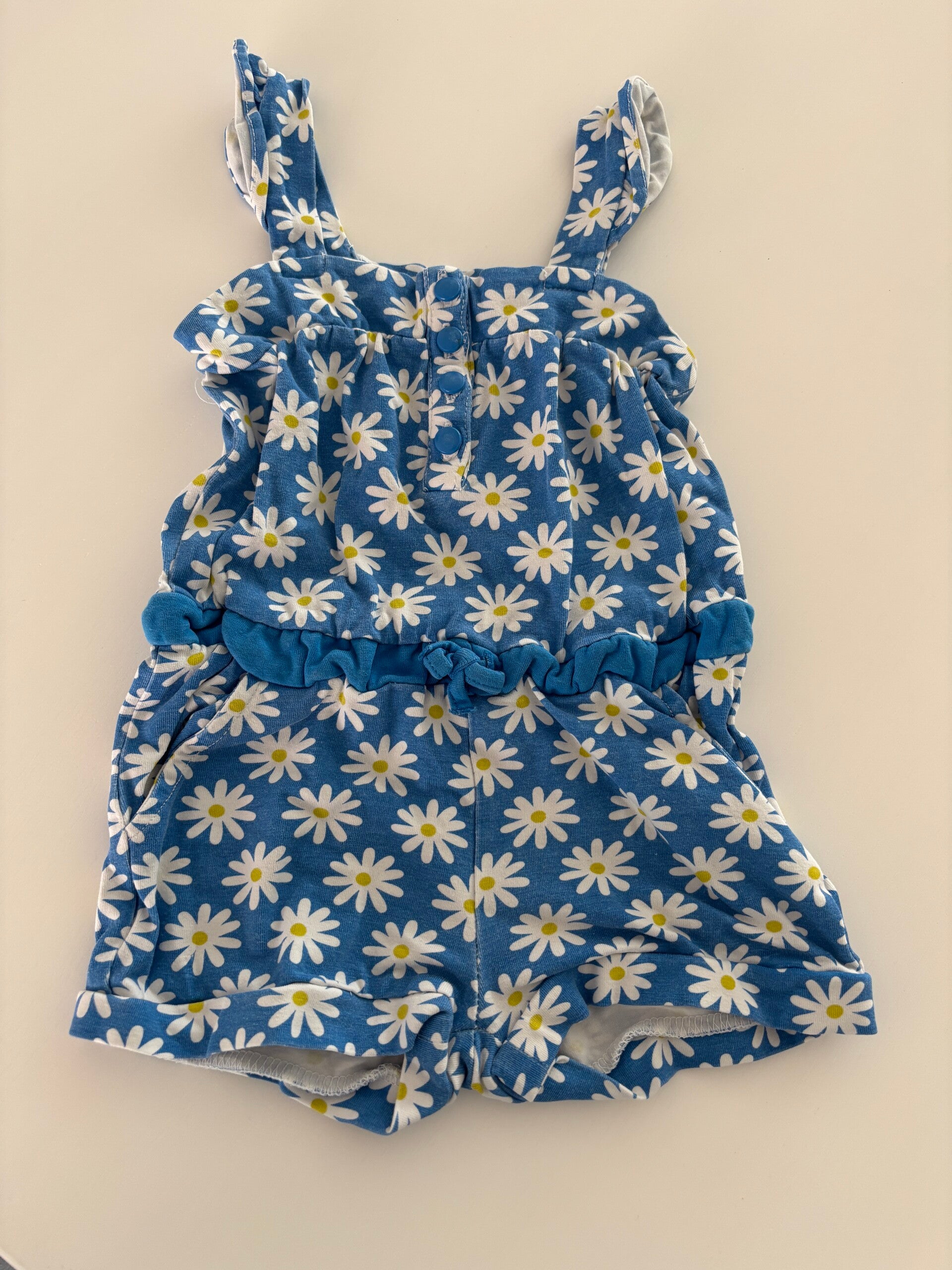 Blauwe playsuit met bloemetjes | jbc | 86