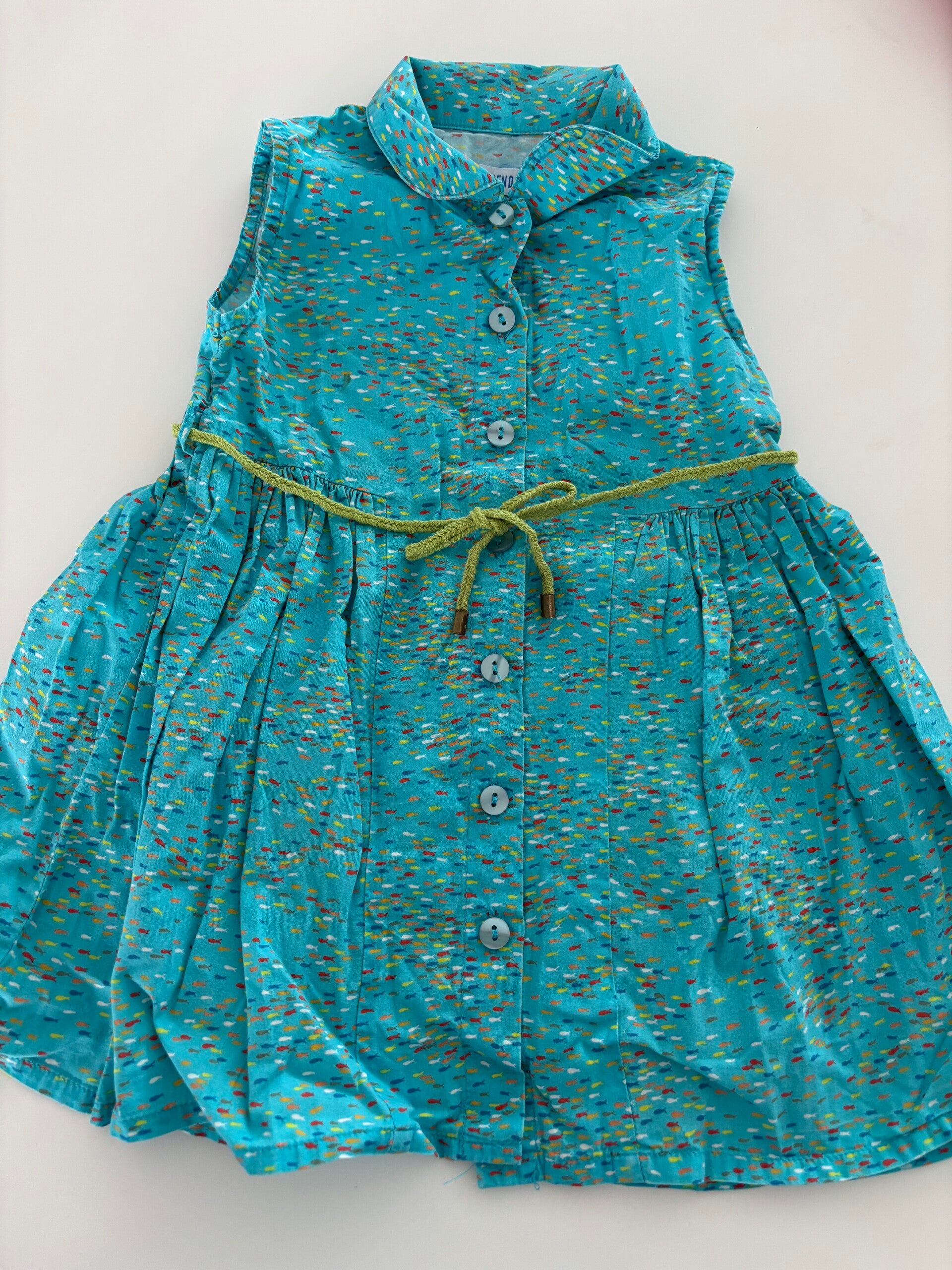 Lichtblauw jurkje met visjes | Filou&Friends | 92