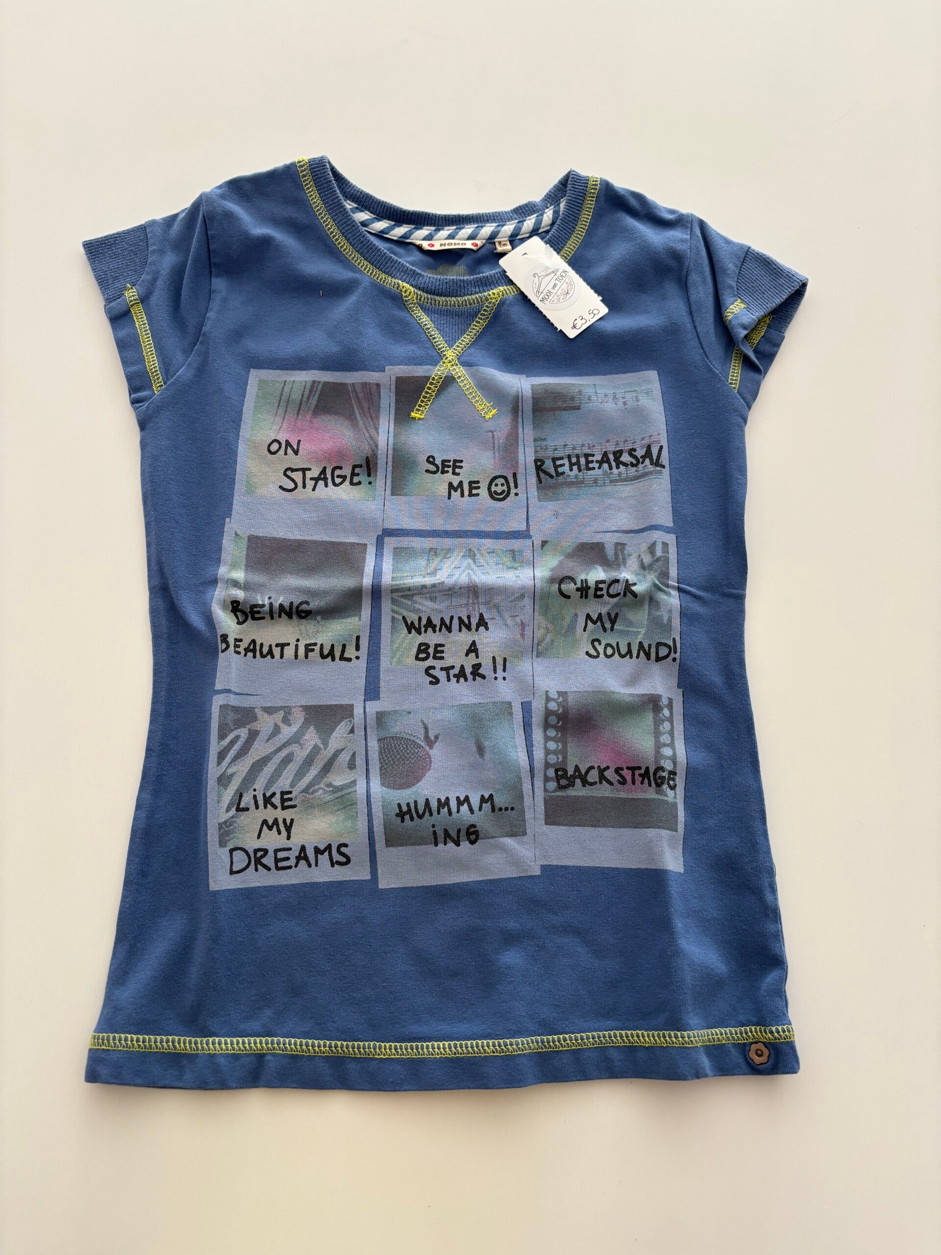 Blauwe T-shirt | Nono | 110/116