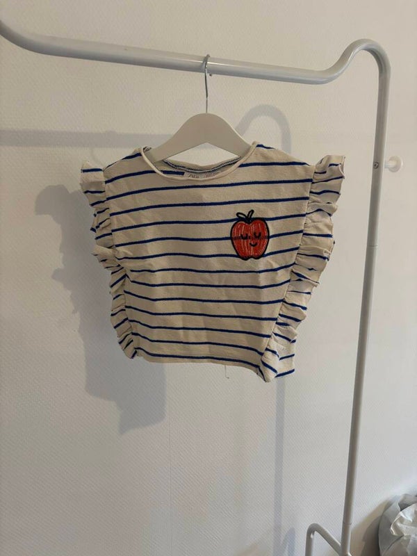 Witte gestreepte t-shirt Zara