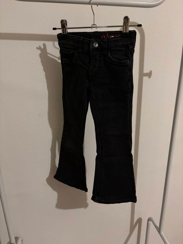 Zwarte flared jeansbroek Hema
