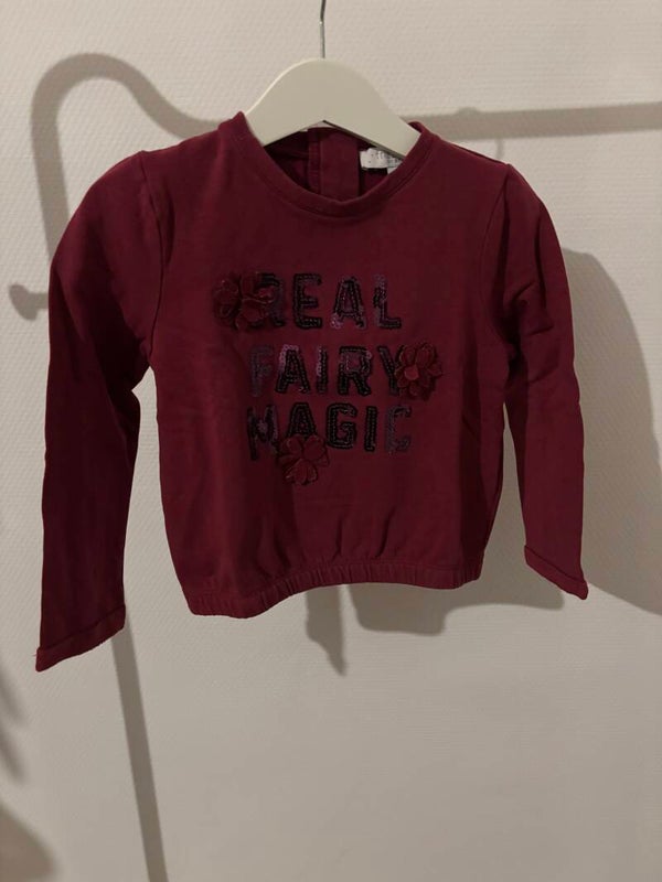 Wijnrode sweater Frizzle Bel&Bo maat 104