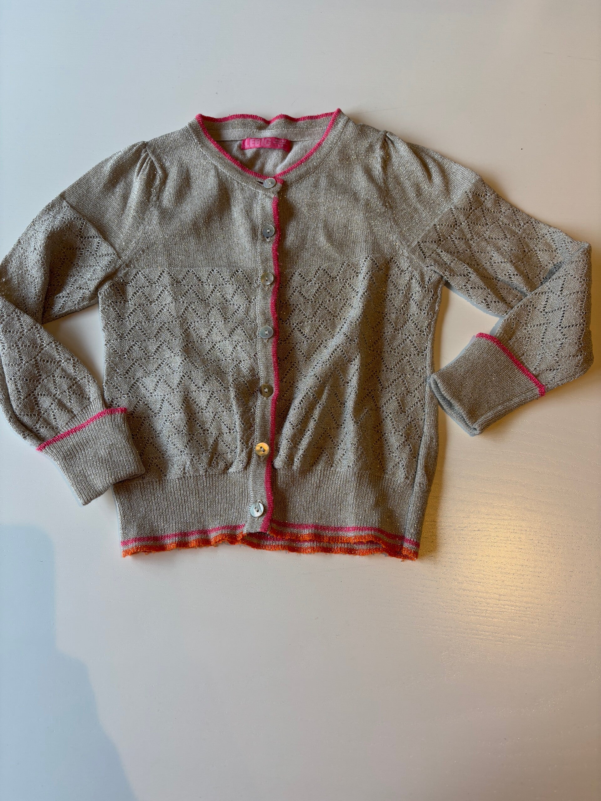 Beige glittercardigan