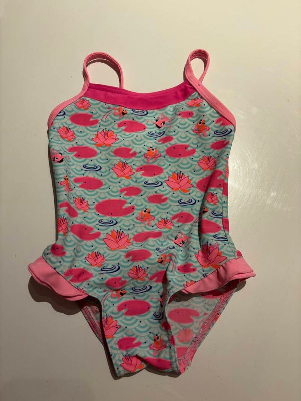 Lichtblauw/roze badpak