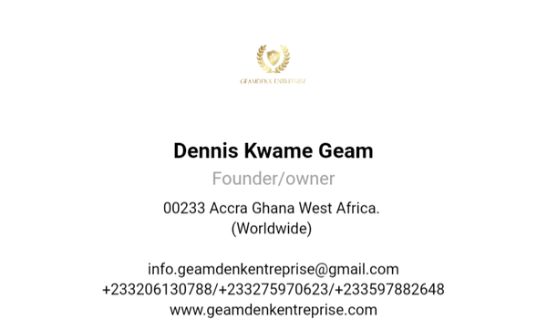 Business card contact
