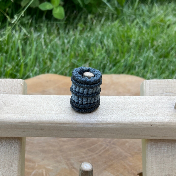 Dreadlock kraal Macramé blauw