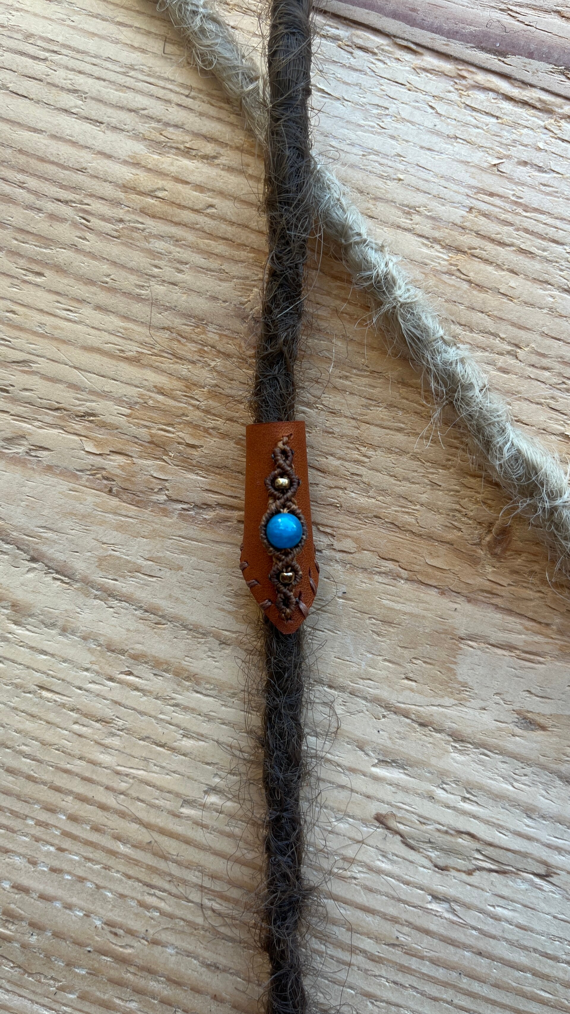 Dreadlock kraal leer Blauwe Apatiet 2