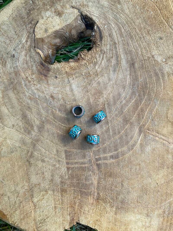Dreadlock bead koper/blauw 4
