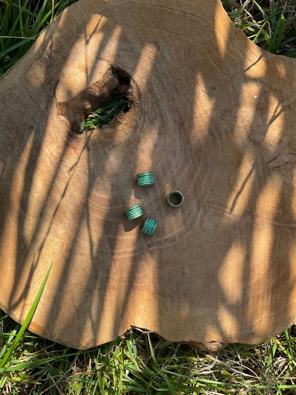 Dreadlock bead turkoise 8