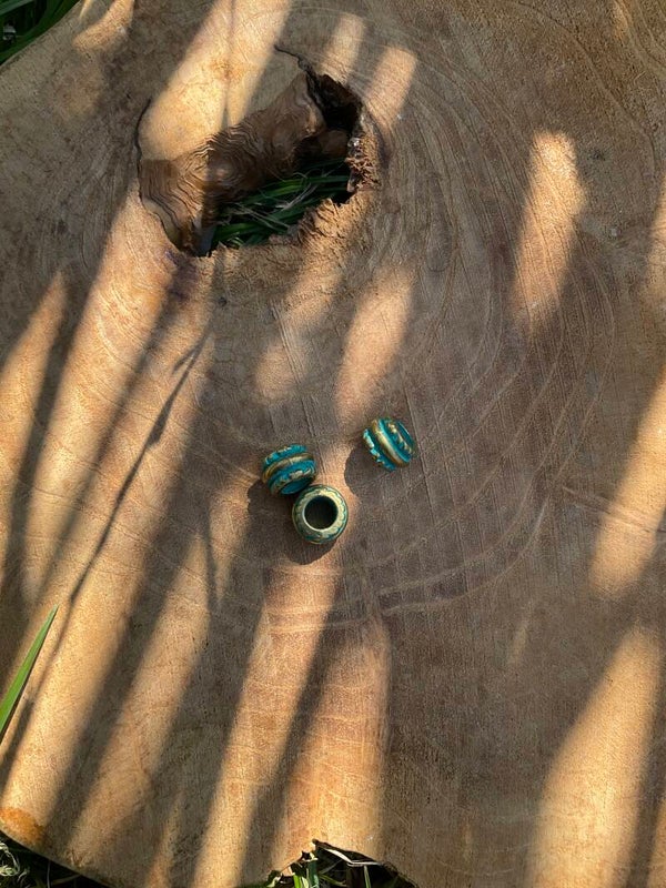 Dreadlock bead turkoise 9