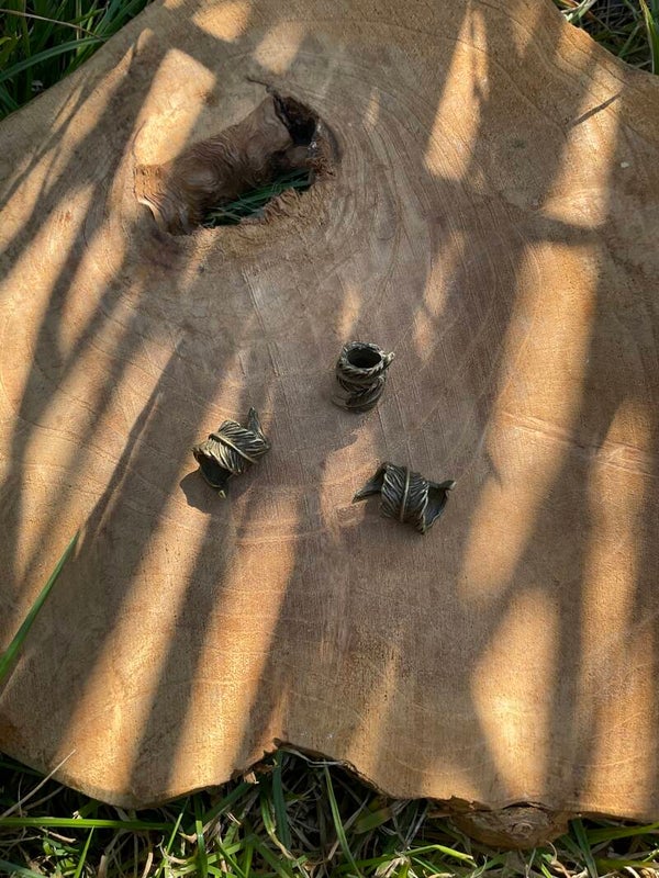 Dreadlock kraal blaadje messing