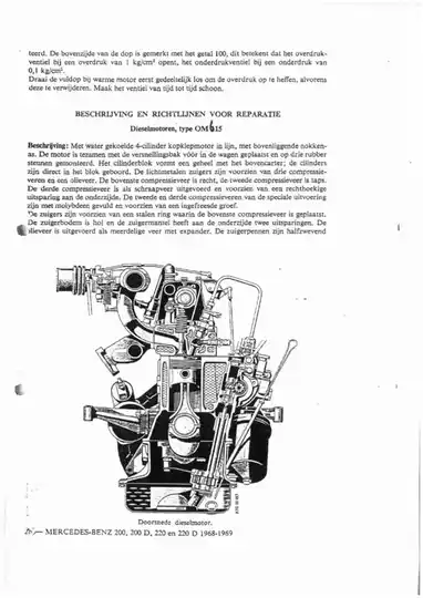 Handleiding Dieselmotor OM615 beschrijving en richtlijnen voor reparatie PDF Online