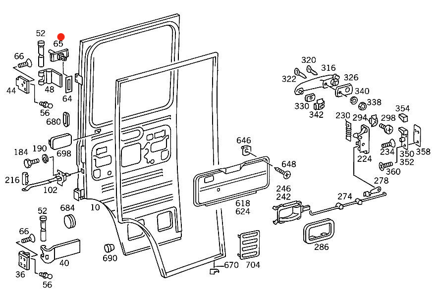Clip Deurscharnier rubber