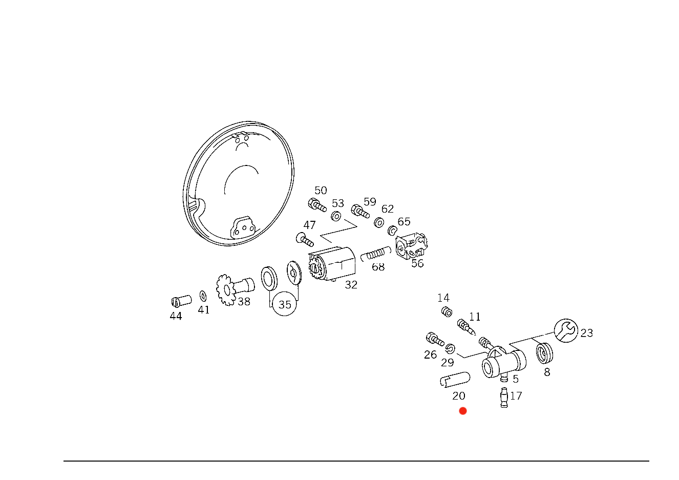 Drukpen Remcilinder > remvoering Mercedes Vario T2/LN1
