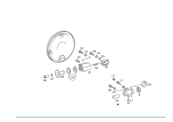 Drukpen Remcilinder > remvoering Mercedes Vario T2/LN1
