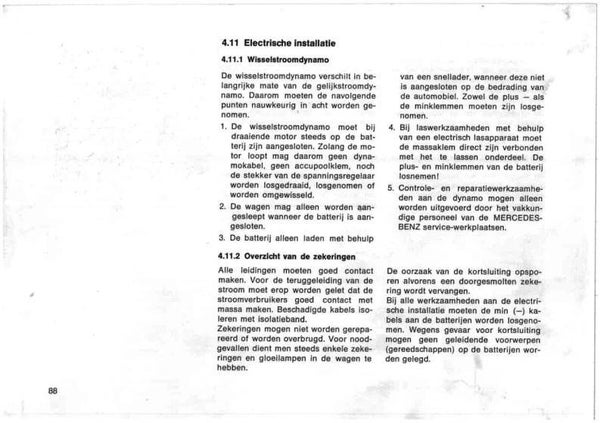 Zekering overzicht 24P Mercedes Düdo T2 Nieuw model Online PDF