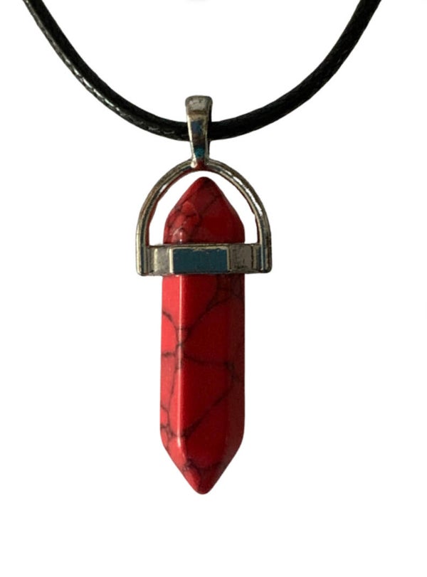 Red Howlite Pendant