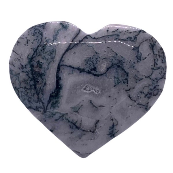 Moss agate Heart