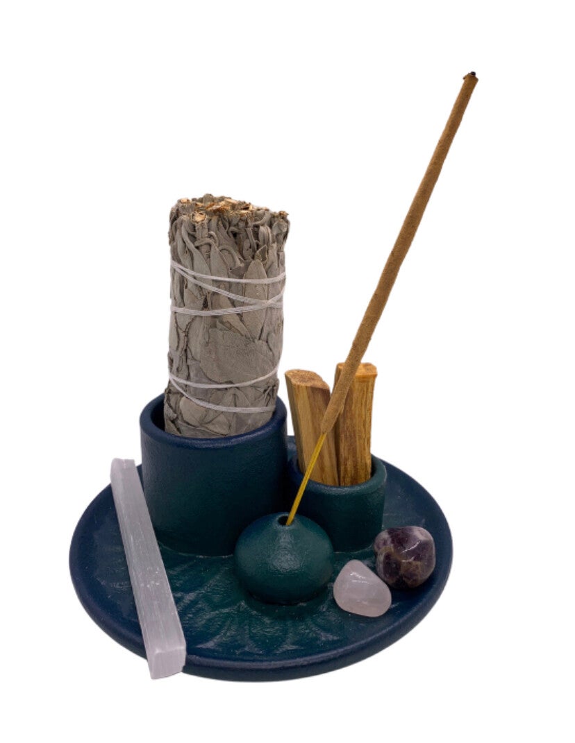 4 in 1 Incense Burner   (Green)