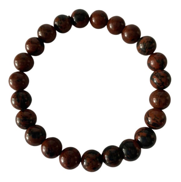 Mahogany Obsidian Beaded Bracelet