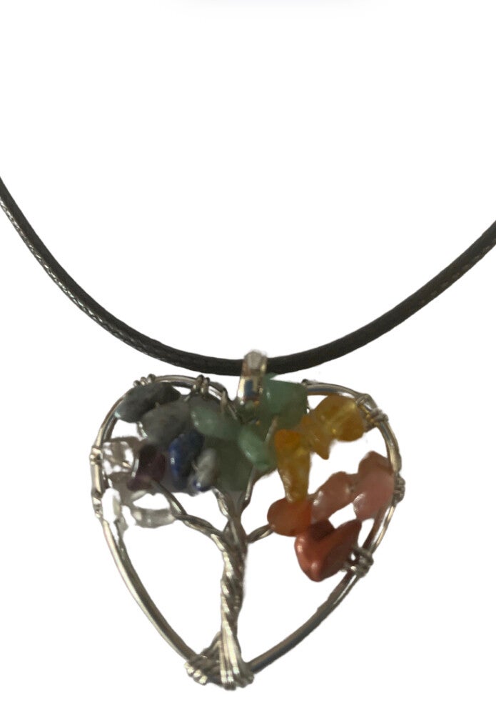 7 Chakra Heart Shaped Tree Of Life - Men’s Jewellery