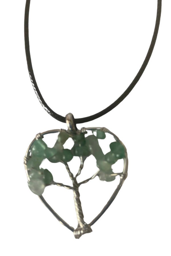 Green Aventurine Heart Shaped Tree Of Life - Men’s Jewellery