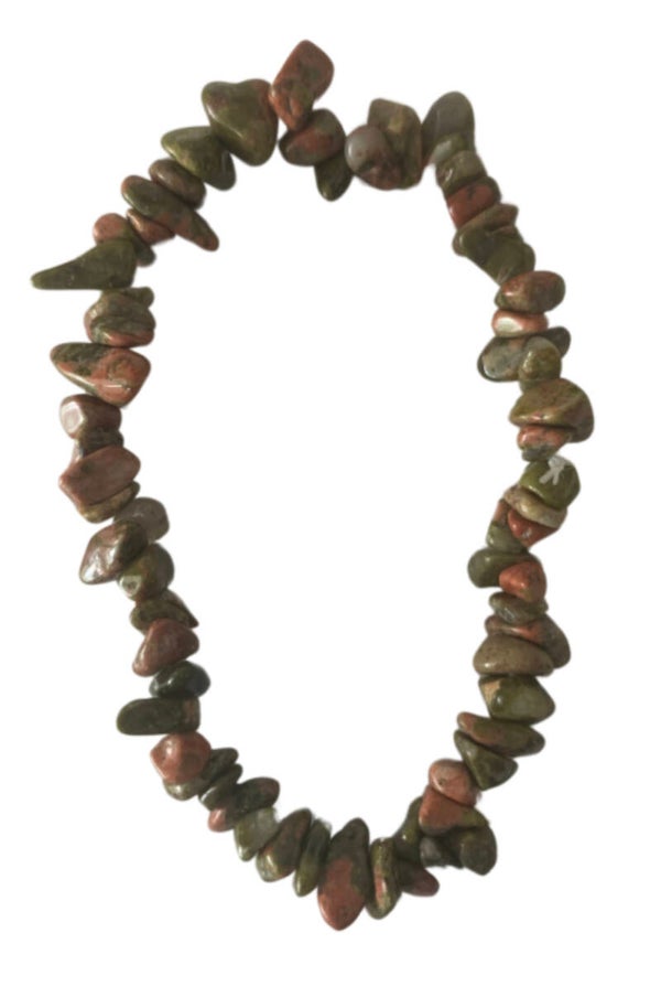 Unakite Chip Bracelet