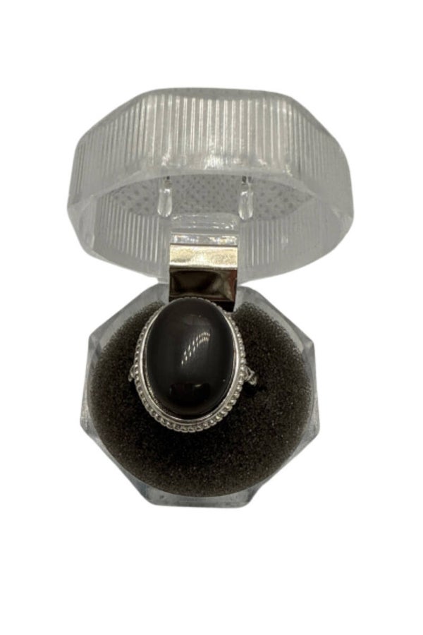 Black Agate Ring
